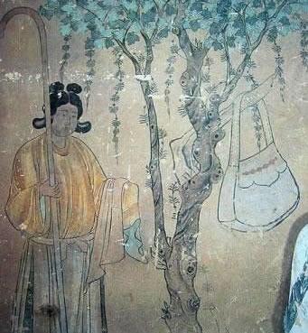 Пещерна рисунка от династията Тан – дизайнът на дамската чанта е от световна класа.